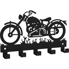 Zemira Motosi̇klet Temali Metal Anahtarlik Si̇yah