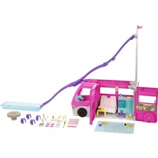 Zemira Barbie'nin Yeni̇ Rüya Karavanı 76 cm Yükseklik, Havuz, Kaydırak 60'tan Fazla Aksesuar HCD46