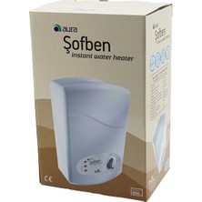 Aura MODEL-105-A6 Banyo Şofben 7350W 3 Kademeli 5 Emniyetli Elektrikli Tüp Rezistanslı