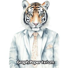Zemira Independently Published Watercolor Tiger Graph Paper 1x1 Cm: 1cm Squared Grid Paper | Gift For Peop