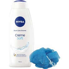 Zemira Creme Kremsi Dokunuş Duş Jeli 750ML, Badem Yağı, C Vitamini, Banyo Lifi Hediye, Avantajlı Pake