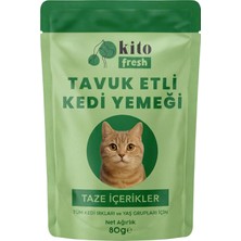 Zemira Kito Fresh Tavuk Etli YEMEĞI%100 Taze Içerikli Mama 80 G