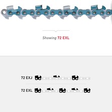 Zemira Oregon 72EXJ072G Powercut 3/8" Skiptooth Testere Zinciri, 0,50 cm Ölçü, 50,8 cm (72JGX072G'NIN Yeni