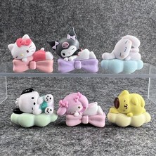Zemira Netavantaj Kuromi My Melody Hello Kitty Pochacco Pompom Uyuyan Figürleri 6 Parça