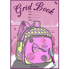Zemira Independently Published Grid Book A4 Girls Backpack: Back To School, 120 Pages, Mathematics, Ages 1