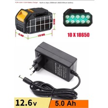 Zemira Depolife Şarjlı Matkap Için Adaptörü 12 Volt 14V 18V 20V 48V 58V Li-On Pil 5.0 Mh Ünivers