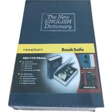 Zemira Kitap Görünümlü Gizli Kasa Anahtarlı Kilitli Mini Çelik Kasa, Değerli Eşya Saklama Kutusu