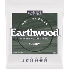 Zemira Ernie Ball Medium Earthwood Bell Bronz Gitar Telleri Western Gitar 13-56