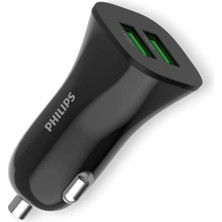 Zemira 12W Çift Usb-A Portlu Adaptörü, 5V 2.4A Çıkış, 12-24V Giriş, Kompakt Tasarım, Aşı
