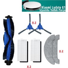 Zemira Lydsto G1 Robot Süpürge Yedek Parça Aksesuar Seti, Fırça, Filtre, Mop Pedi