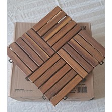 Zemira Ahşap Karo Altın Tik Renk 30X30 cm 10'lu Paket :0.9 M²