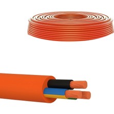 Zemira (10 METRE)%100 Bakır Çok Telli 3x2.5 mm Elektrik Kablosu Turuncu Elektrikli Uygun