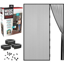 Zemira Magic Mesh Çift Kapı - Eller Serbest Ekran Kapısı, Fransız Sürgülü Kapılara Uyar 190,5