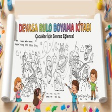 Zemira Devasa Rulo Boyama Kağıdı 4 Metre Sayılarla Boyama Türkçe Ingilizce Renk Öğreten Aktivite Kağıdı