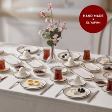 Zemira Aryıldız Rosella Yeşil 6 Kişilik 36 Parça Seramik Kahvaltı Takımı