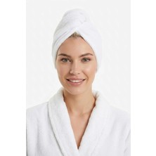 Zemira Çift Yüz Kadife Saç Bonesi Düğmeli Pratik Saç Kurulama Bakım Spa Yüz Yıkama Bonesi