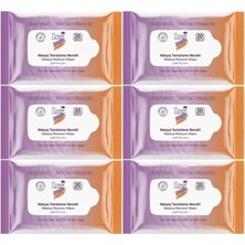 Zemira Lux Makyaj Temizleme Mendili, 120 Yaprak (6 Paket x 20 Yaprak), Tüm Cilt Tipleri Için