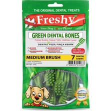 Zemira Freshy Green Dental Bones Medium Ödülü 140G – Ağız Kokusu Giderici, Temizleyici, Plak & T