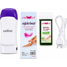Essweet Ağda Seti Roll-On 100ML Ağda Bezi 2mt Isıtıcı