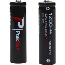 Ozkr Store Orjinal 3.7 V 1200 Mah Şarj Edilebilir 18650 Turbo Model Li-Ion Şarjlı Pil