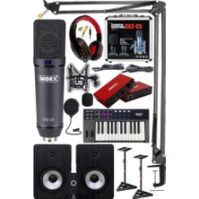 Zemira Wizard Paket-6 Stüdyo Ekipmanları Seti (Monitör Mikrofon Ses Kartı Midi Klavye)