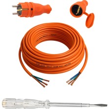 Zemira Seyyar 10 Metre Uzatma Kablosu Ttr Cca Çok Telli 3x2.5 mm Elektrik Kablo Kalem Dişi Erkek F