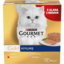 Zemira Gourmet Gold Kıyılmış Somonlu Yaş Multipack 85 Gr. (8 Al 6 Öde)