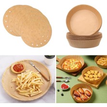 Zemira 200 Adet Air Fryer Pişirme Kağıdı Tek Kullanımlık Hava Fritöz Yağlı Kağıdı Yuvarlak Delikli