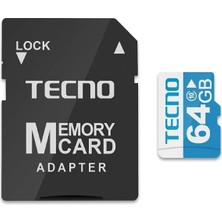 Zemira 64GB 100MB/S Micro Sd Hafıza Kartı Adaptörü (Tecno Türkiye Garantili)