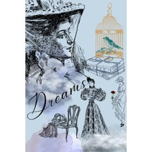 Zemira Dreams In Blue: Personal Journal For Dreams And Creative Writing With Victorian Graphic Cover