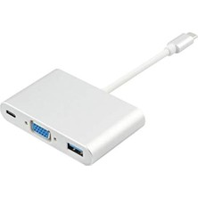 Zemira Alfais 4961 USB 3.1 To VGA USB 3.0 Dönüştürücü Adaptör Kablosu