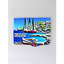 Mundy Kızılot Polyester Kabartmalı Magnet 7 cm x 5 cm Dekoratif Hediyelik Buzdolabı Süsü (KOD:1735)