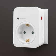 Zemira Akım & Şok Korumalı Tekli Priz Açma Kapama Düğmeli Çoçuk Korumalı Fiş 720 Joule IP20 3600 W Koruma