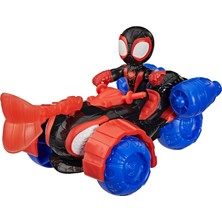 Zemira Spidey And His Amazing Friends Miles ""spin"" Morales Techno-Racer Aksiyon Figürü Oyuncak