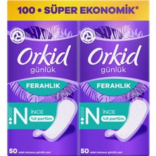 Zemira Orkid Yaprak Günlük Ped Normal Süper Ekonomik Paket 100 Adet Ped