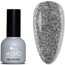Zemira Momo Professional Disko Kalıcı Oje D010 Siyah 10 Ml, Reflective Flash Gel Polish