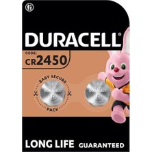 Zemira CR2450 Düğme Pil (2 Adet), Cr 2450 Lityum Düğme Pil 3 V