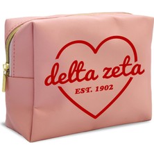 Zemira Zeta Sorority Pembe Makyaj Çantası, Pembe,