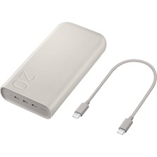 Zemira 20000 Mah 45 Watt Powerbank, Hızlı Şarj, Pd 2.0, 3 Çıkışlı, Kablo Dahil, Bej, 2024 Model