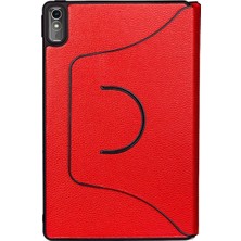 Zemira Constrain Tab P11 11.5" (2.nesil) Zore Fest Dönebilen Standlı Kılıf, Kırmızı