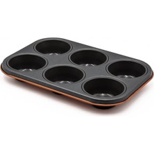 Zemira Aryıldız 6'lı Muffin Kalıbı Mat Turuncu