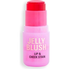 Zemira Revolution Beauty, Jelly Blush Stick Dudak Yanak Lekesi, Hyaluronik Asit Aloe ile Uzun Ömürlü