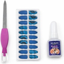 Zemira Profesyonel Takma Tırnak Kit Yapıştırıcılı Press On Nail Set Kolay Tak Çıkar Dayanıklı Manikür Akse