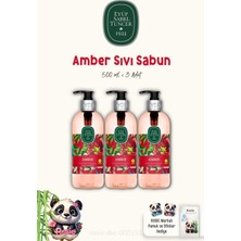 Zemira 3 Adet Amber Sıvı Sabun 500 ml ROSIE%100 Doğal Pamuk