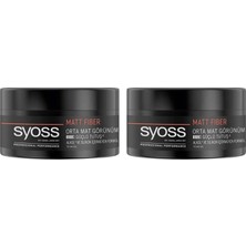 Zemira Syoss Matt Fiber Cream Wax, Saç Şekillendirici Krem, 2 Adet