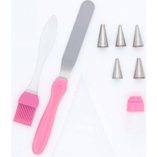 Zemira Busstier Çok Amaçlı Pasta Süsleme Seti 9 Parça 5 Duy Krema Torbası Adaptörü Spatula Fırça I