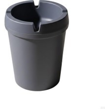 Zemira Gri Küllük | Duman Kanallı | Plastik | 10 cm Yükseklik | Ev, Balkon, Ofis Kullanımı