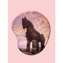 Zemira Türkiye - Truva Atı Baskılı Bilek Destekli Mouse Pad