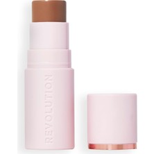 Zemira Revolution Skin Silk Bronzer Stick - Yanaklar, Gözler Dudaklar Için Uygulayıcı Boya - Krem-Pudra