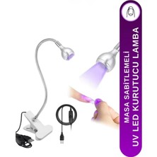 Zemira Fontenay Uv LED Kurutucu Lamba Masa Sabitlemeli Jel Tips Oje Kurutucu LED Lamba Beyaz